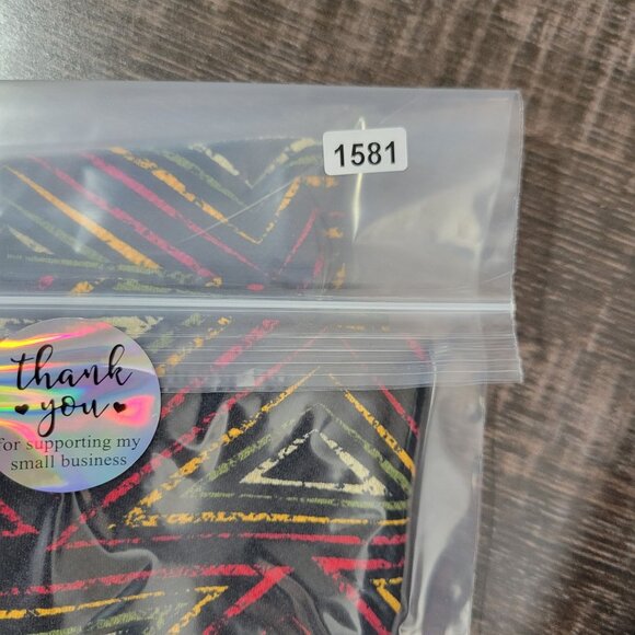 LuLaRoe Womens Cassie Skirt S Black Yellow Red Geometric Bodycon Stretch Pencil - Picture 7 of 7